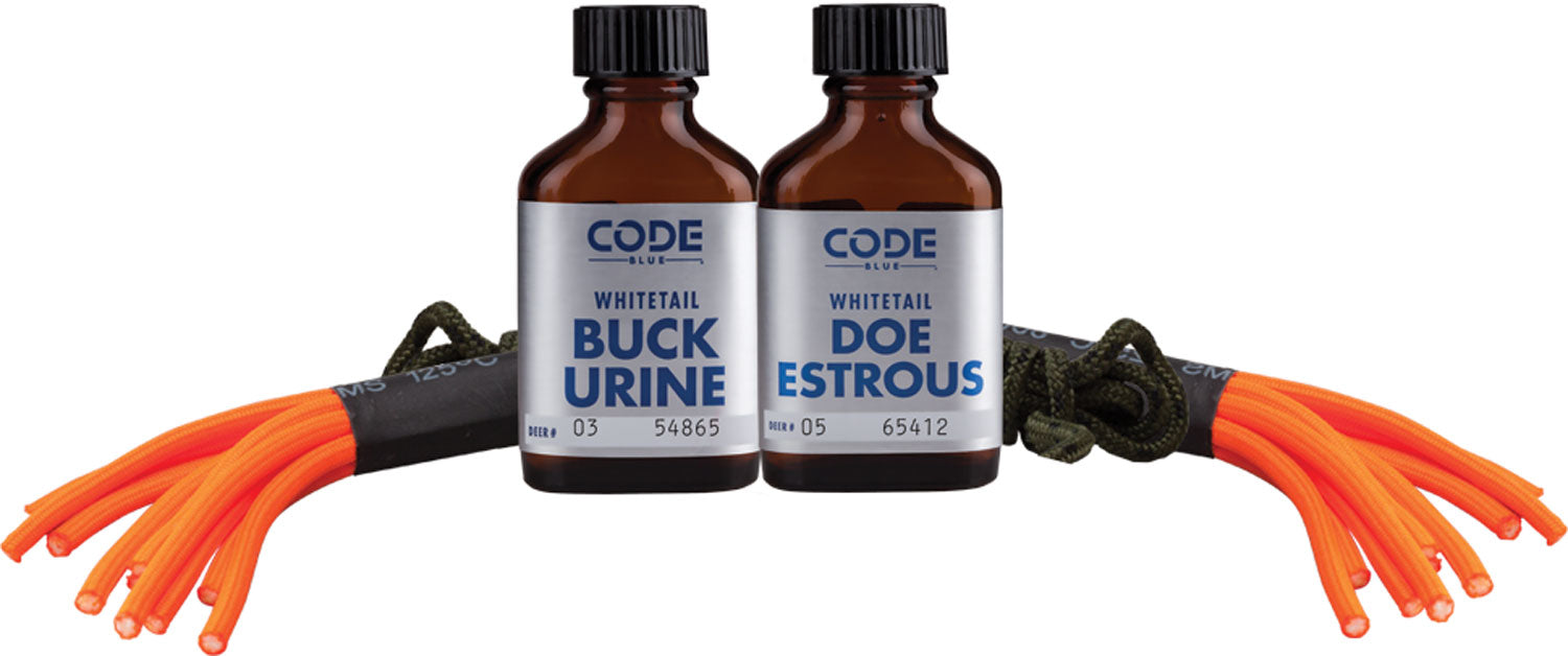 Code Blue OA1074 Double Drag Combo Doe Estrous and Buck Urine Deer Attractant Kit