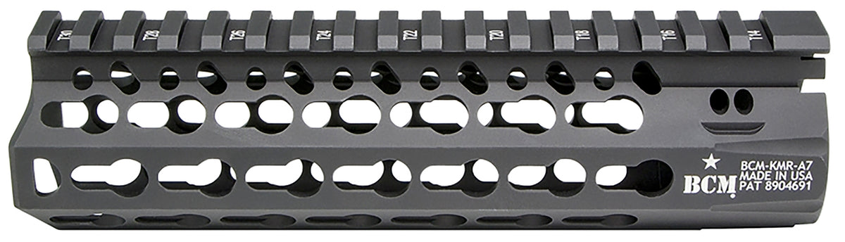 BCM KMR Alpha 7" KeyMod Free-Float Handguard Black Anodized AR-15