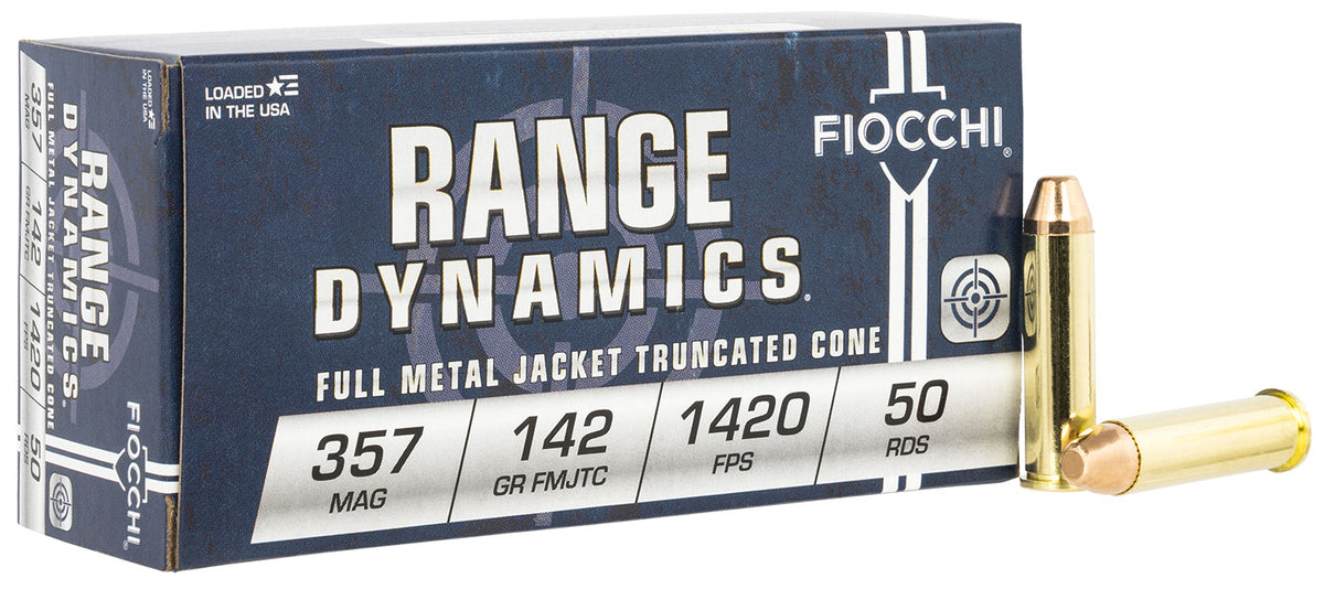 Fiocchi 357 Mag Range Dynamics 142gr TCFMJ Ammo