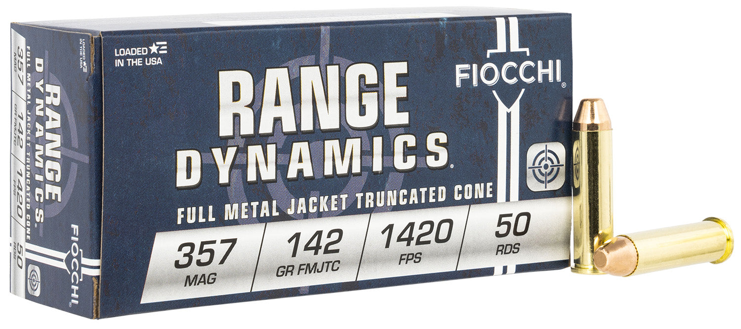 Fiocchi 357 Mag Range Dynamics 142gr TCFMJ Ammo