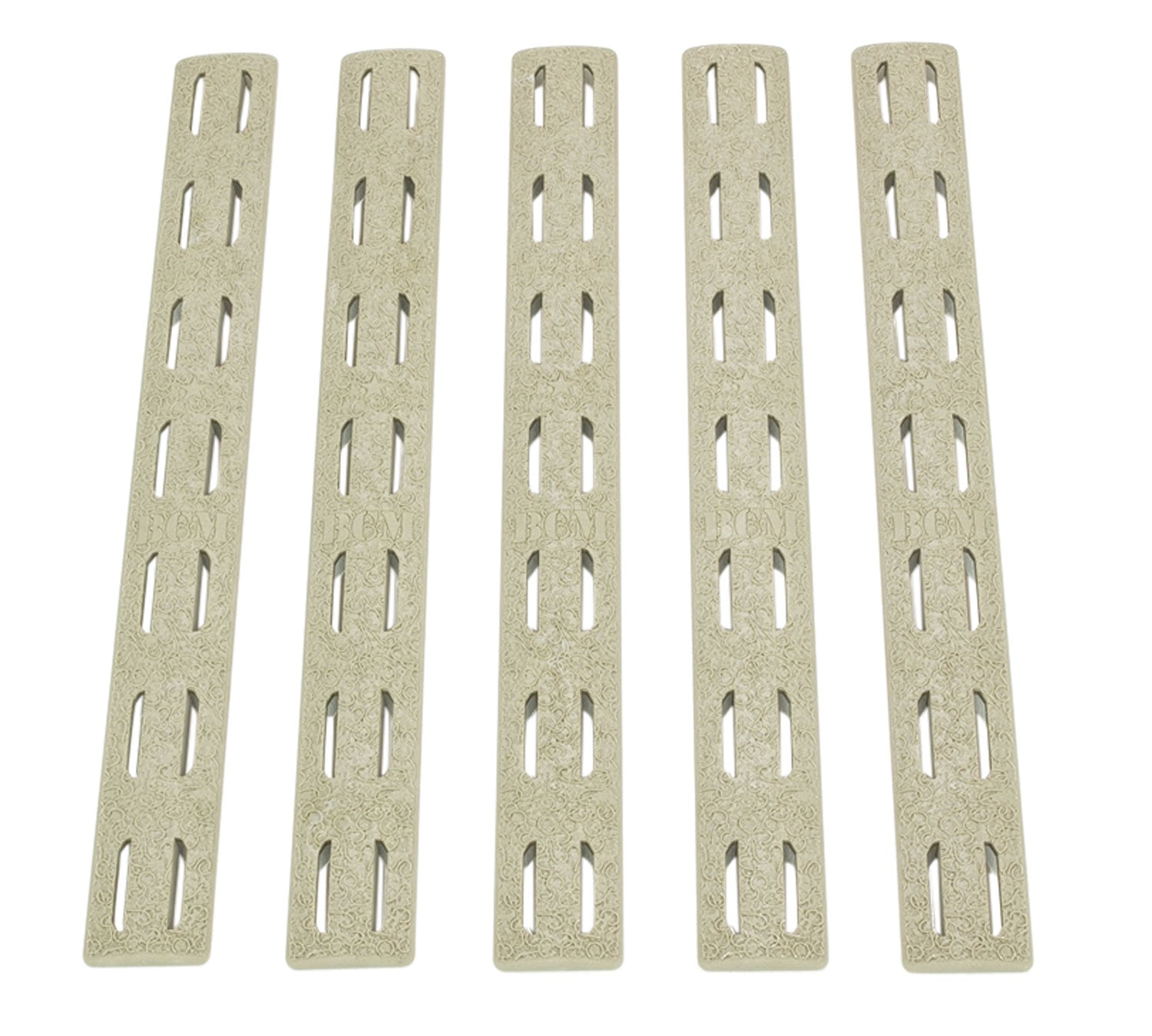 BCM KeyMod Rail Panel Kit Flat Dark Earth Polymer 5-Pack for AR-15