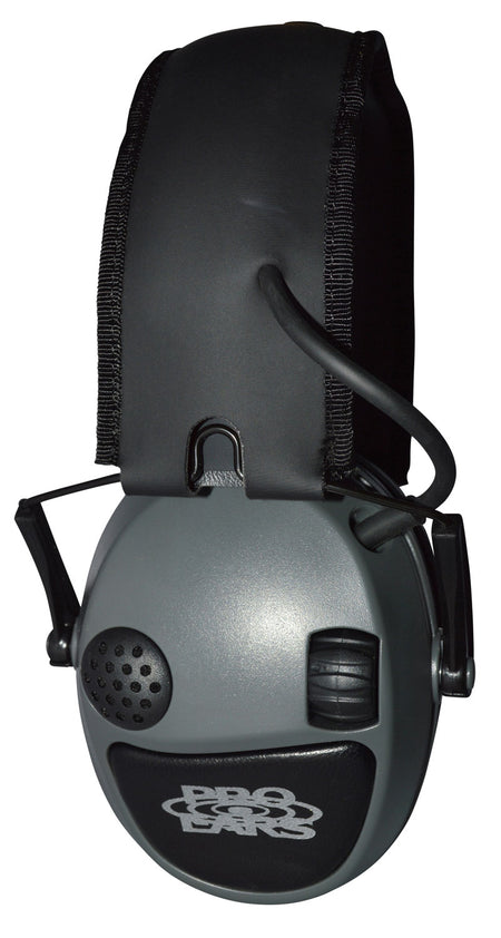 Pro Ears PESILVER Silver 22 Electronic Earmuff 22dB Over-the-Head Gray/Black Adult 1 Pair