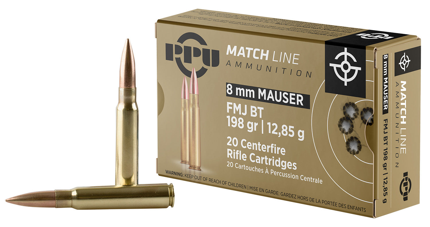 Prvi Partizan Match 8mm Mauser 200 gr FMJ ammo