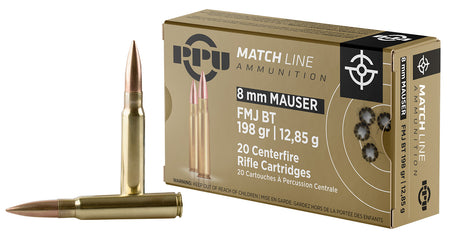 Prvi Partizan Match 8mm Mauser 200 gr FMJ ammo