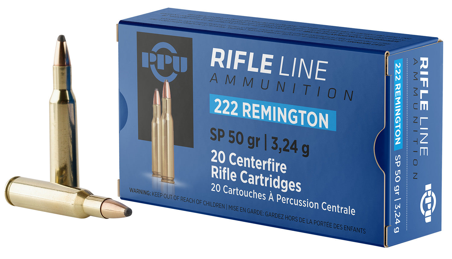 Prvi Partizan Rifle .222 Remington 50 gr JSP ammo
