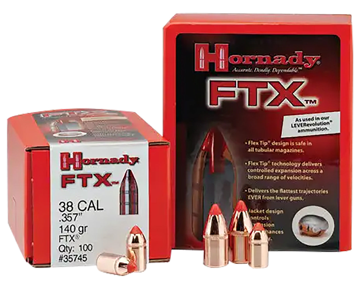 Hornady FTX Bullets 44 Caliber .430 Diameter 265gr Flex Tip 50-Count