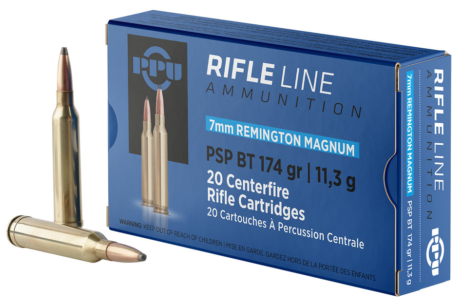 Prvi Partizan PP7RM2  Pointed Soft Point Boat Tail  174 Grain 7mm Remington Mag
