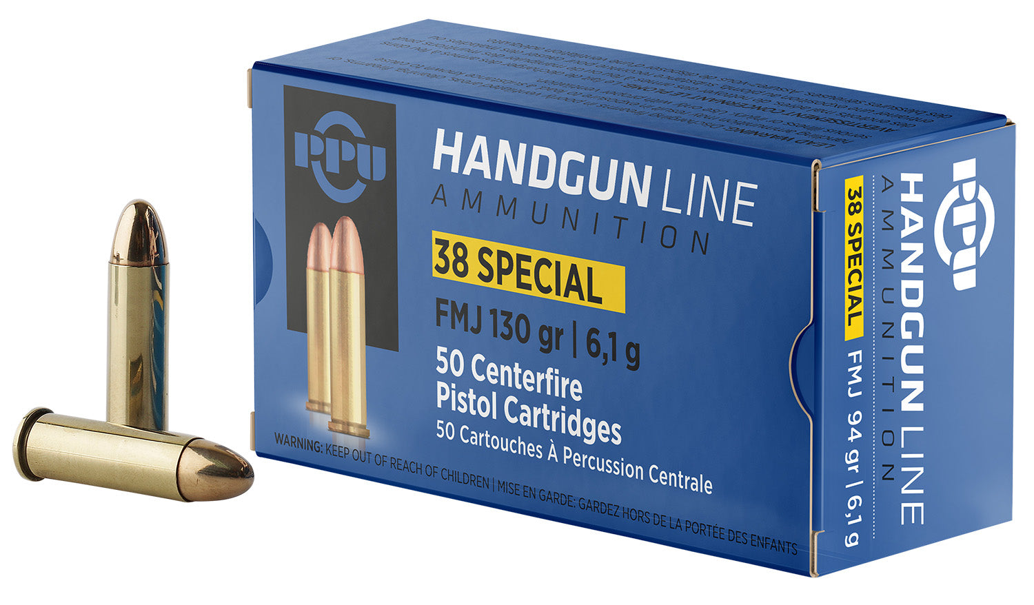 Prvi Partizan PPH38SF  Full Metal Jacket FMJ 130 Grain .38 Special