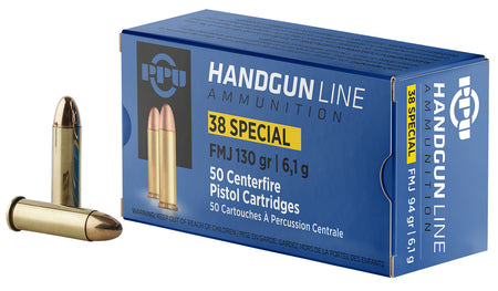 Prvi Partizan PPH38SF  Full Metal Jacket FMJ 130 Grain .38 Special