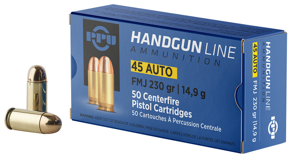 Prvi Partizan PPH45F  Full Metal Jacket FMJ 230 Grain .45 ACP/Auto
