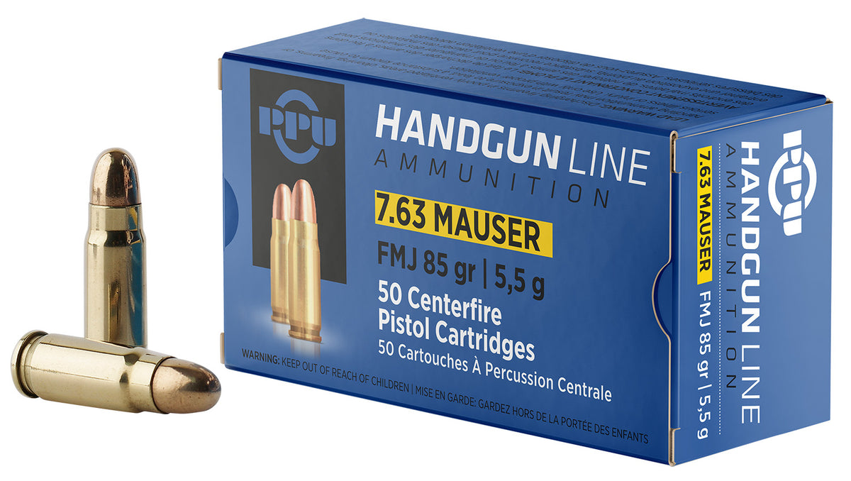 Prvi Partizan PPH763  Full Metal Jacket FMJ 85 Grain 7.63×25mm Mauser