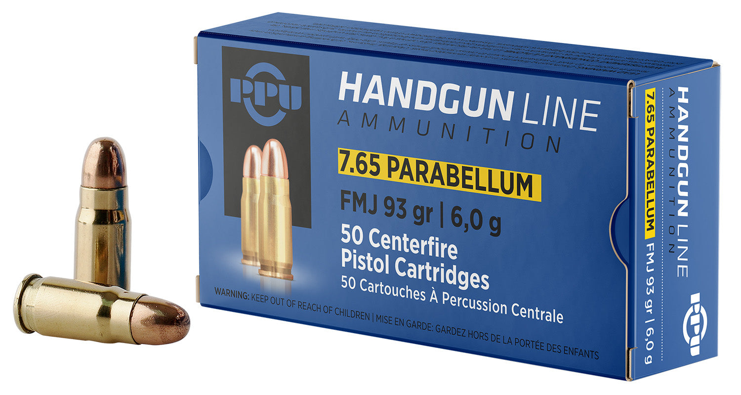 Prvi Partizan PPH765P  Full Metal Jacket FMJ 93 Grain 7.65×21mm Parabellum