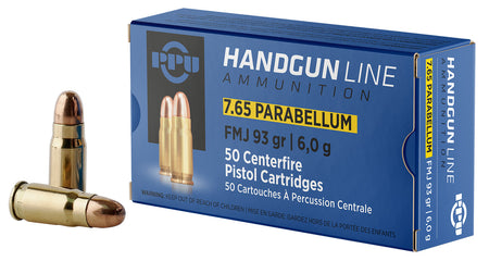 Prvi Partizan PPH765P  Full Metal Jacket FMJ 93 Grain 7.65×21mm Parabellum