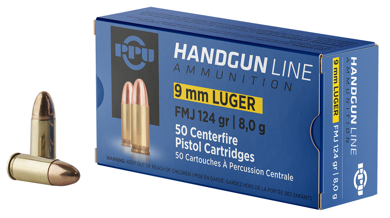 Prvi Partizan PPH9F2  Full Metal Jacket FMJ 124 Grain 9mm Luger/Parabellum