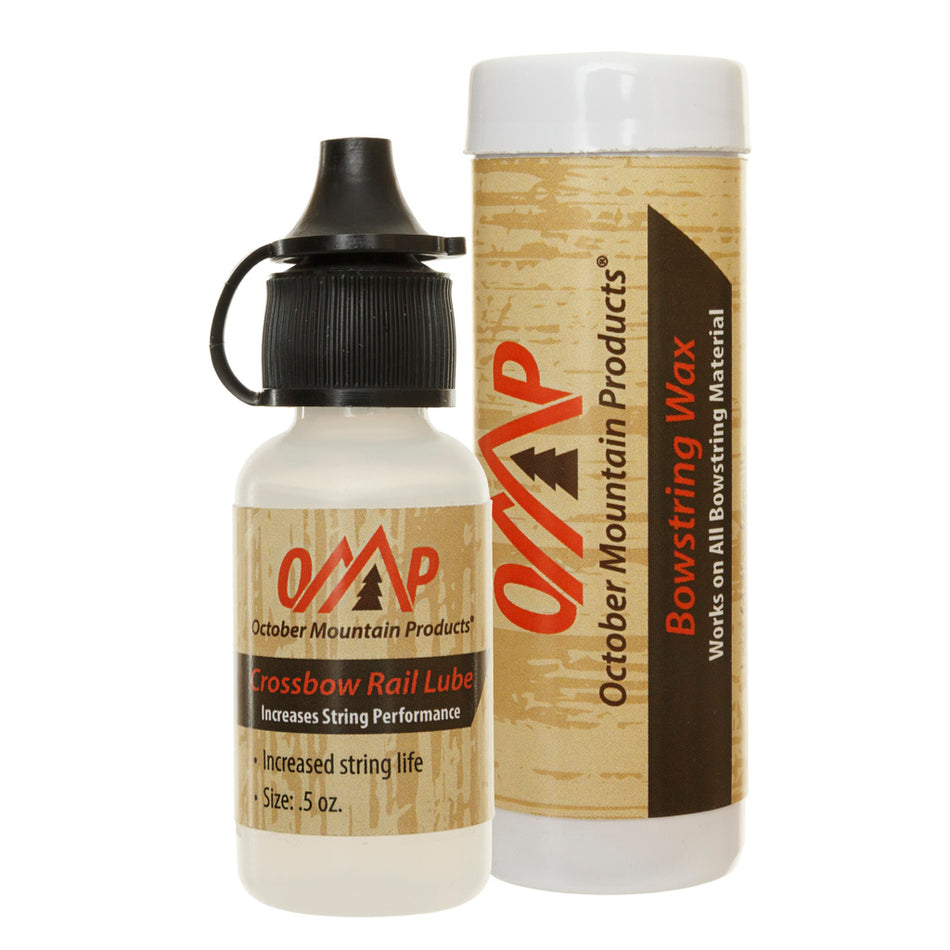 October Mountain Rail Lube and Bowstring Wax Crossbow Care Combo