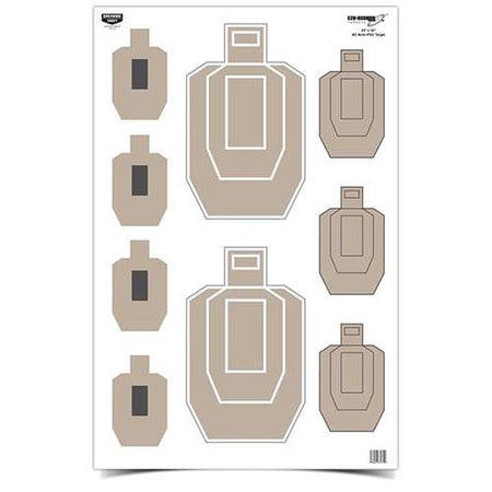 Birchwood Casey EZE-Scorer 23x35 Inch Multi IPSC Practice Paper Target 100 Pack