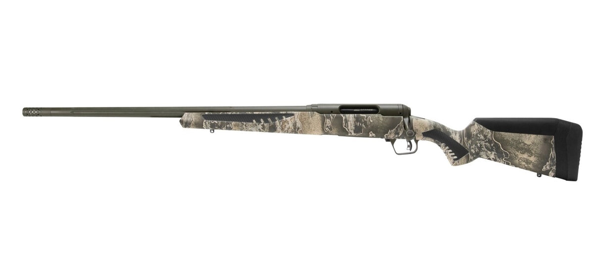 Savage Arms 57756 110 Timberline 300 Win Mag 3+1 24", OD Green Cerakote, Realtree Excape Fixed AccuStock with AccuFit, Left Hand