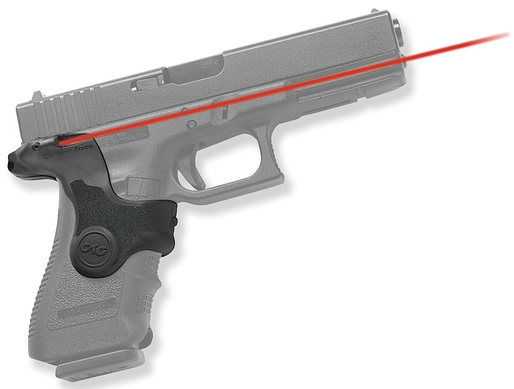 Crimson Trace LG-417 Lasergrips for Glock Gen3 17/19/22/23/31/32/34/35/37/38, Red Laser, Black Polymer