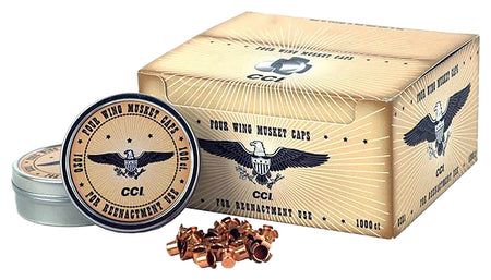 CCI 301 Four-Wing Musket Caps Brass 1000 Per Box