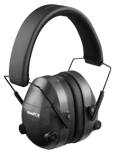 Champion Targets 40974 Electronic Hearing Protection Muff 25 dB Over the Head Black Collapsible