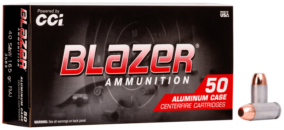 CCI 3589 Blazer 40 S&W 165 gr Total Metal Jacket