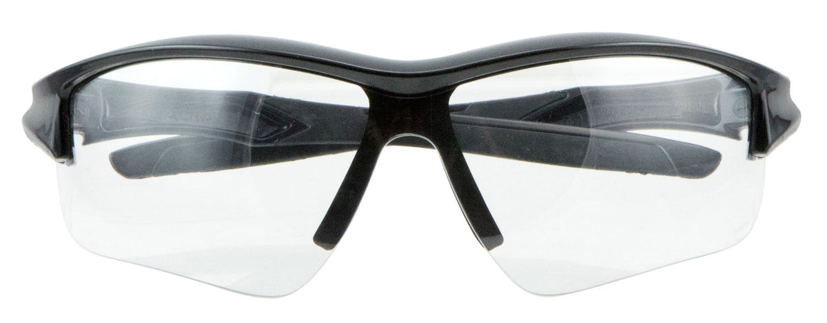 Howard Leight Uvex Acadia Shooting Glasses Adult Clear Lens Anti-Fog Black Frame