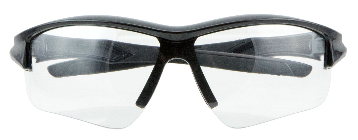 Howard Leight Uvex Acadia Shooting Glasses Adult Clear Lens Anti-Fog Black Frame