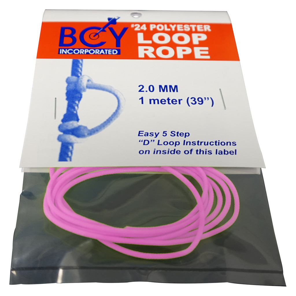 BCY 24 D-Loop Braided Polyester Material Pink 1 Meter