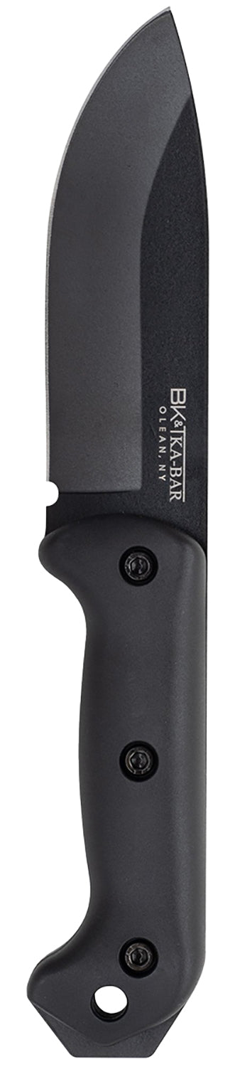 Ka-Bar BK2 Becker Campanion 5.25" Fixed Clip Point Plain Black 1095 Cro-Van Blade, Black Ultramid Handle with Sheath