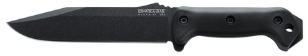 Ka-Bar BK7 Becker Combat Utility 7" Fixed Clip Point Plain Black 1095 Cro-Van Blade, Black Ultramid Handle with Sheath