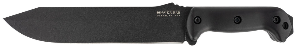 Ka-Bar BK9 Becker Combat Bowie 9.25" Fixed Clip Point Plain Black 1095 Cro-Van Blade, Black Ultramid Handle with Sheath