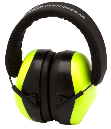 Pyramex VGPM8031C Venture Gear V80 Passive Earmuff 26 dB with 32 dB Earplugs Over-the-Head Lime/Black Adult