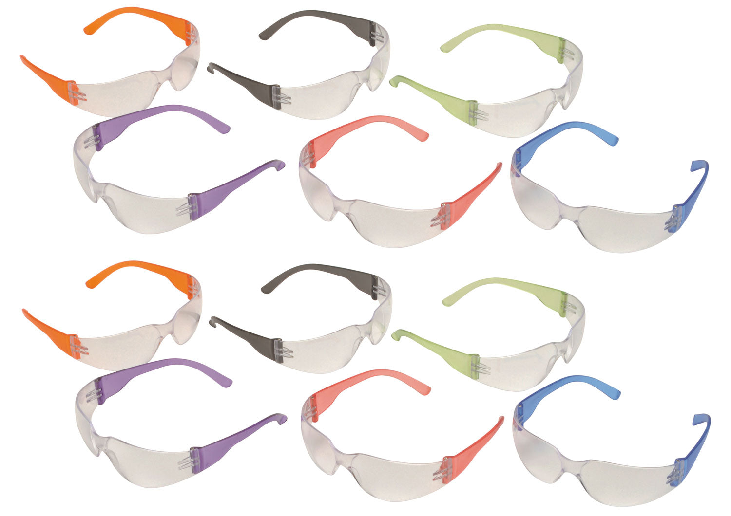 Pyramex S4110SMP Intruder Safety Glasses Adult Clear Anti-Scratch Polycarbonate Lens 12 Pair