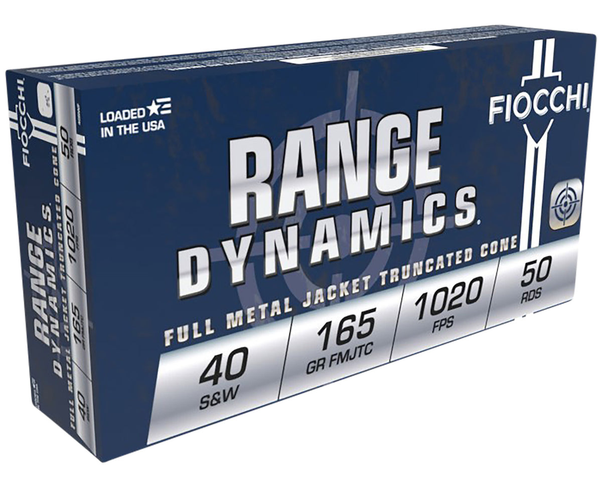 Fiocchi 40SWF Range Dynamics Full Metal Jacket Truncated Cone  165 Grain .40 S&W