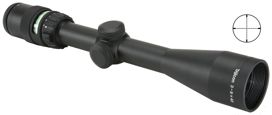 Trijicon AccuPoint 200005 3-9x40mm Riflescope Black Hardcoat Anodized 1" Tube Illuminated Mil-Dot Crosshair Green Dot Reticle