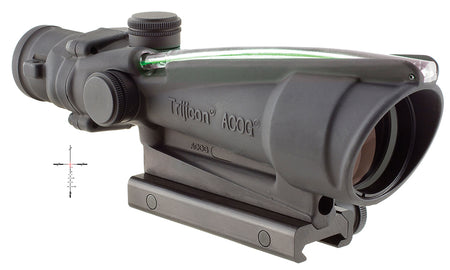 Trijicon ACOG 100163 3.5x35mm Fixed Power Riflescope Black Hardcoat Anodized Illuminated Green Crosshair .223/5.56 BDC Reticle
