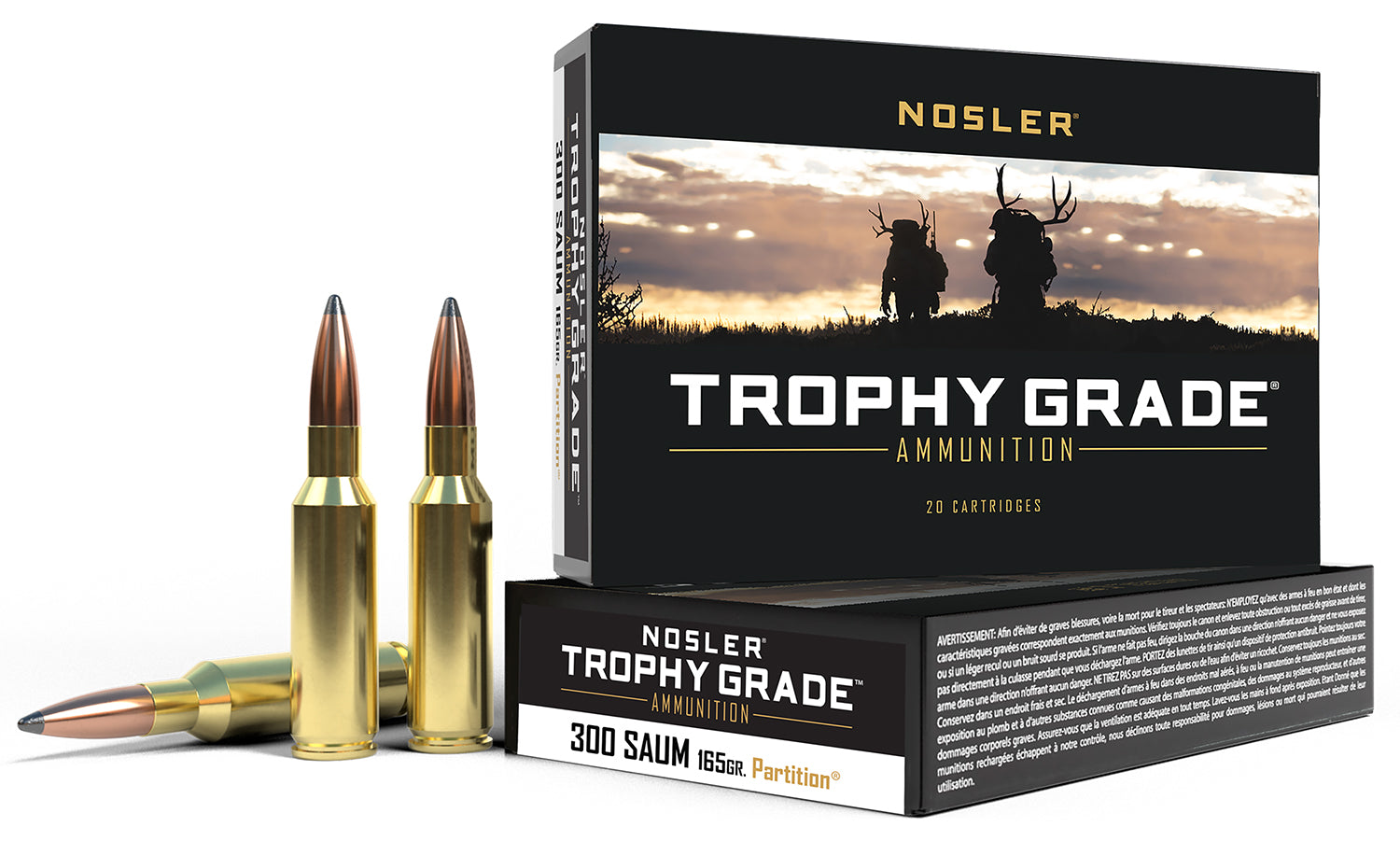 Nosler Trophy Grade .300 Rem SAUM 165 gr JSP ammo