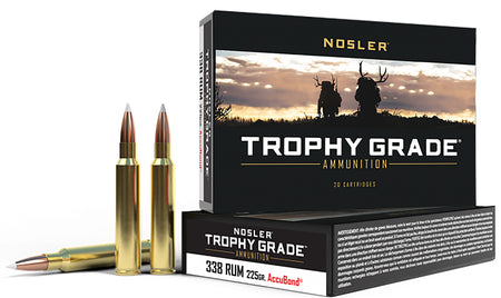 Nosler Trophy Grade .338 RUM 225 gr PolyTip ammo