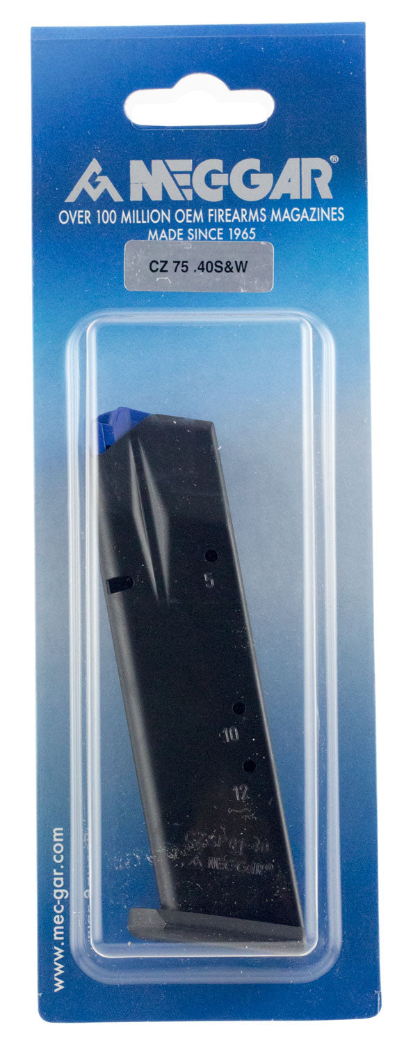 Mec-Gar MGCZ4012AFC 12-Round .40 S&W CZ 75B/Shadow 2/SP-01 Standard Magazine Blued w/Anti-Friction Coating