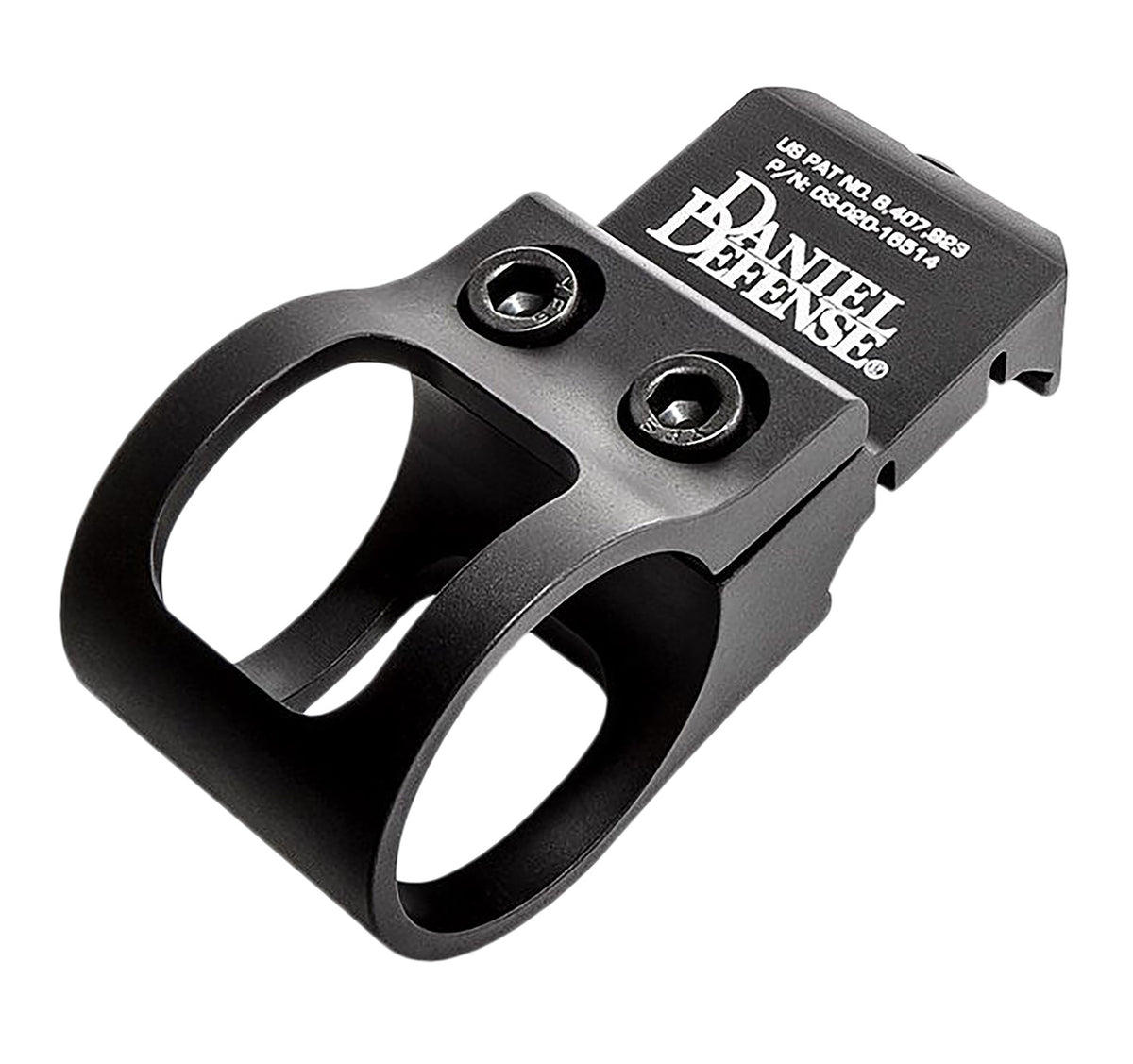 Daniel Defense 0302016514 Offset Flashlight Mount 1" Diameter Aluminum Black Hard Coat Anodized Picatinny