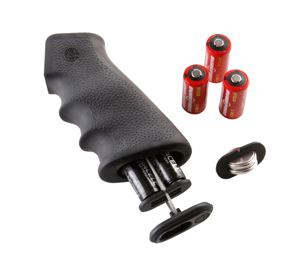 Hogue 15010 OverMolded Cobblestone Black Rubber Grip with Finger Grooves & Storage for AR-15/M16