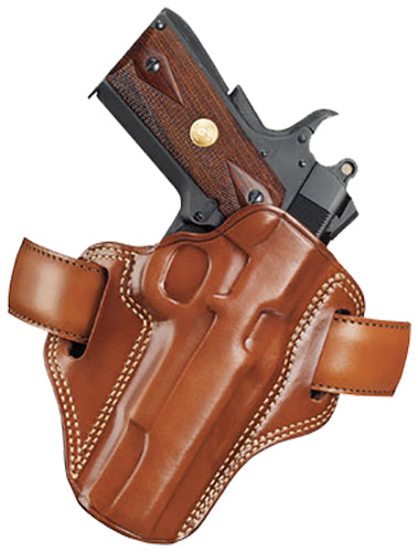 Galco CM112 Combat Master OWB Holster, Tan Leather, Belt Slide, Fits S&W K Frame & Ruger Security-Six, Right Hand