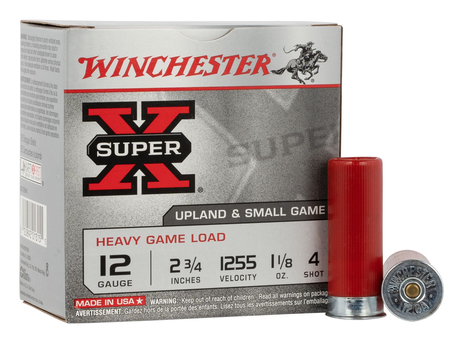 Winchester Super-X Heavy Game Load 12 Gauge (12 ga.) 2.75 in. 1 1/8 oz. 4 Shot 25 rd.