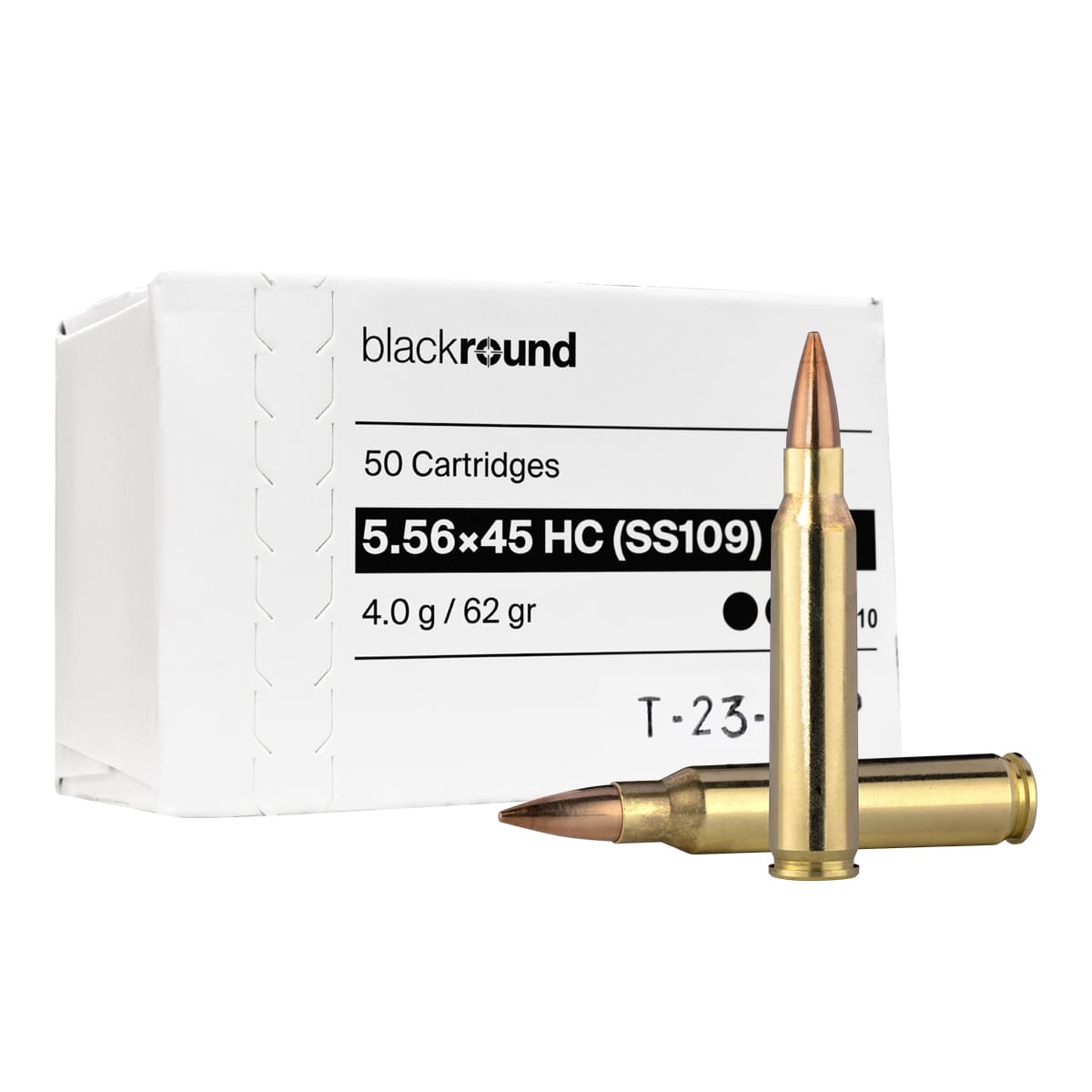 Swiss P 5.56x45mm Black Round 62 Grain SS109 Full Metal Jacket(FMJ) - Free Ammo Can with a purchase of 1000 rounds or more