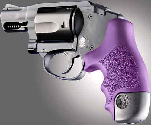 Hogue S&W J Frame Round Butt Centennial Polymer Bodyguard Tamer Grip Purple