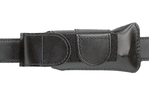 Safariland 1233832 Horizontal Single Mag Pouch Black Leather Hook & Loop for Glock 20/21