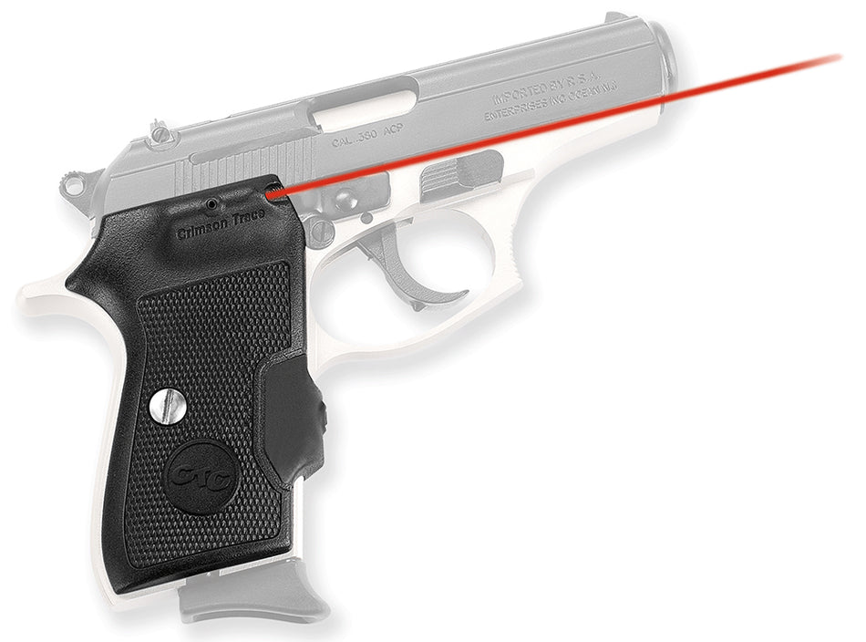 Crimson Trace LG-444 Lasergrips for Bersa Thunder and Firestorm .380, Red Laser, Black Polymer