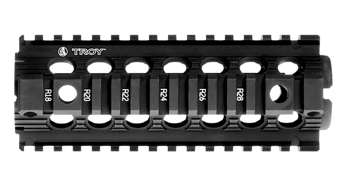 Troy Industries SRAIMRFD7BT00 7" Drop-In Carbine Rail Black Anodized for AR-15 and M4