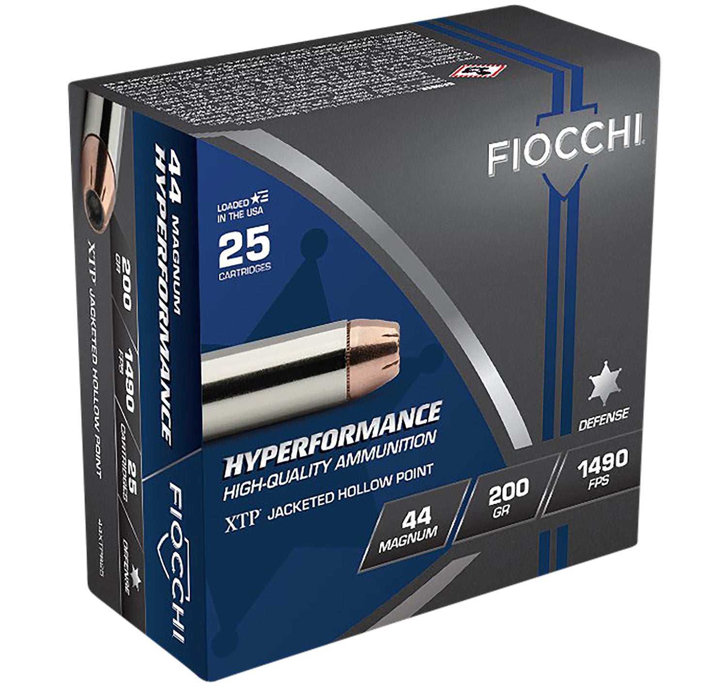 Fiocchi 44XTPB25 Hyperformance Hornady XTP Hollow Point HP 200 Grain .44 Magnum