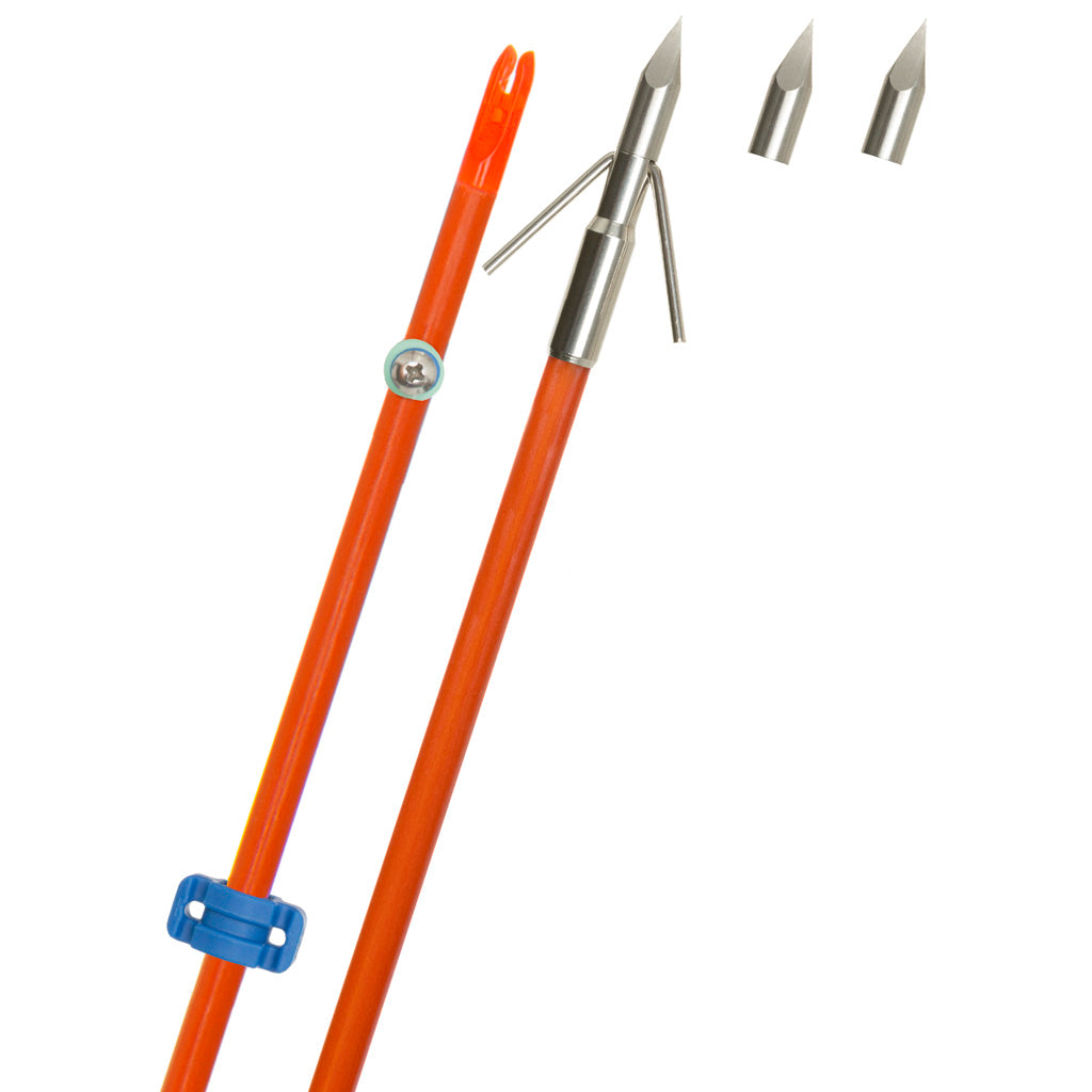 Fin Finder Raider Pro Bowfishing Arrow Orange with Riptide Point 32 in.